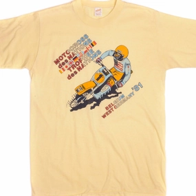 VINTAGE MOTOCROSS DES NATIONS TEE SHIRT 1981 SIZE MEDIUM MADE IN USA Smart Wear Cozy And Stylish