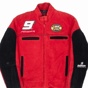 VINTAGE NASCAR KASEY KAHNE #9 DODGE SUEDE JACKET 2000S SMALL Potential