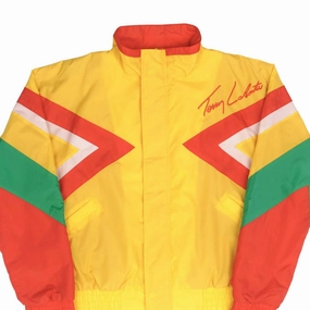 VINTAGE NASCAR TERRY LABONTE KELLOGGS YELLOW WINDBREAKER JACKET 1990S SZE MEDIUM Show