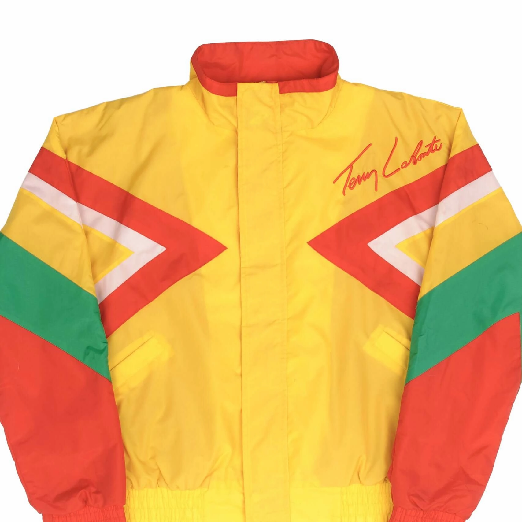VINTAGE NASCAR TERRY LABONTE KELLOGGS YELLOW WINDBREAKER JACKET 1990S SZE MEDIUM Show