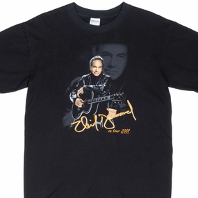 Light Fit Wear VINTAGE NEIL DIAMOND TOUR 2001 BLACK TEE SHIRT MEDIUM
