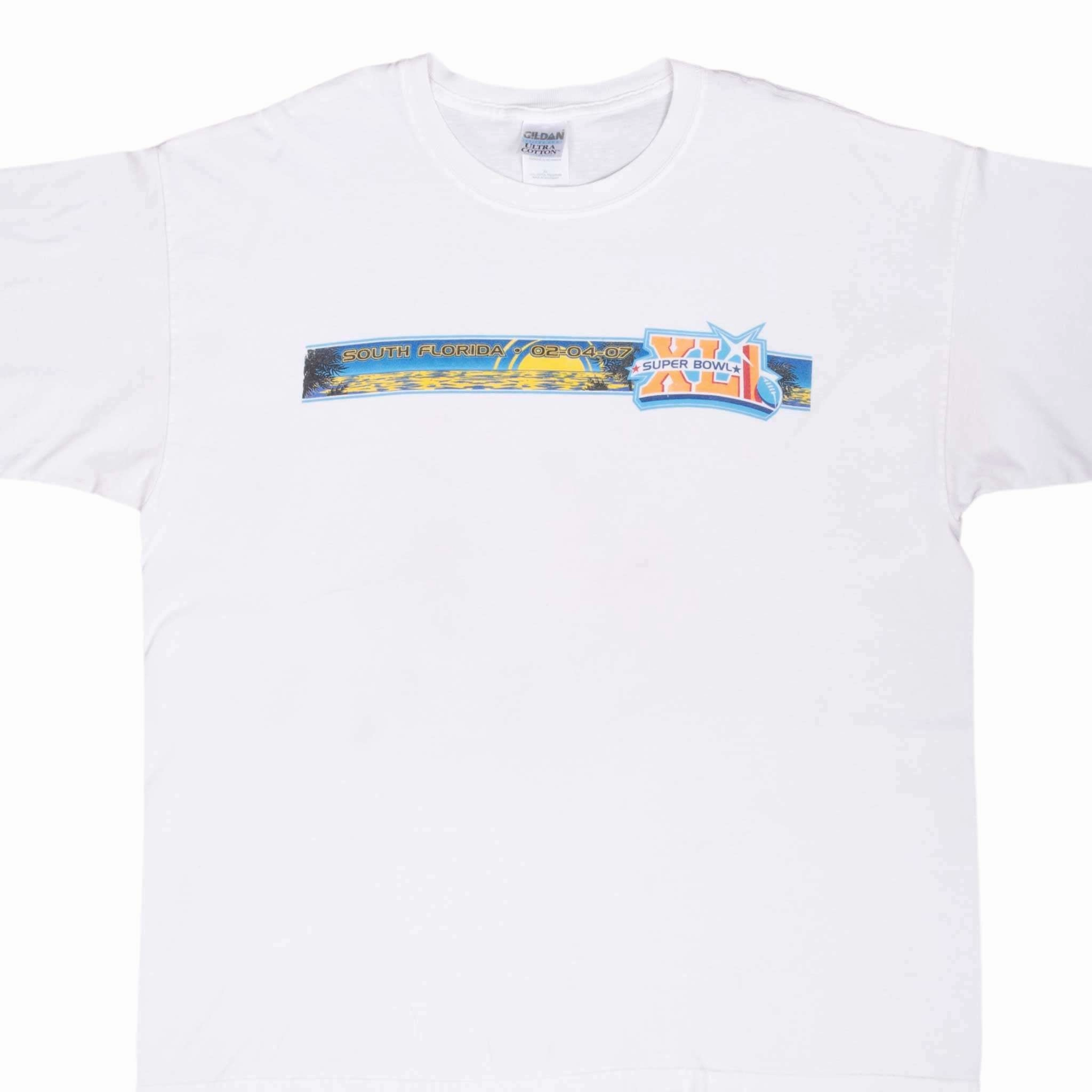 VINTAGE NFL COLTS VS BEARS SUPER BOWL XLI 2007 TEE SHIRT XL Slim Waistband V neck