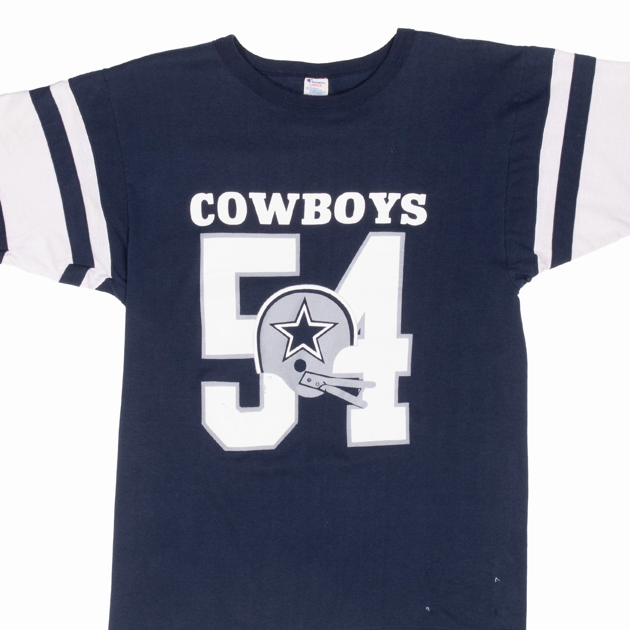 Stretch Material VINTAGE NFL DALLAS COWBOYS CHAMPION  TEE SHIRT EARLY 1980S MEDIUM MADE IN USA