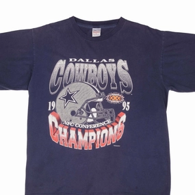 UltraSoftBrushedInterior VINTAGE NFL DALLAS COWBOYS NFC CHAMPIONS 1995 TEE SHIRT SIZE XL