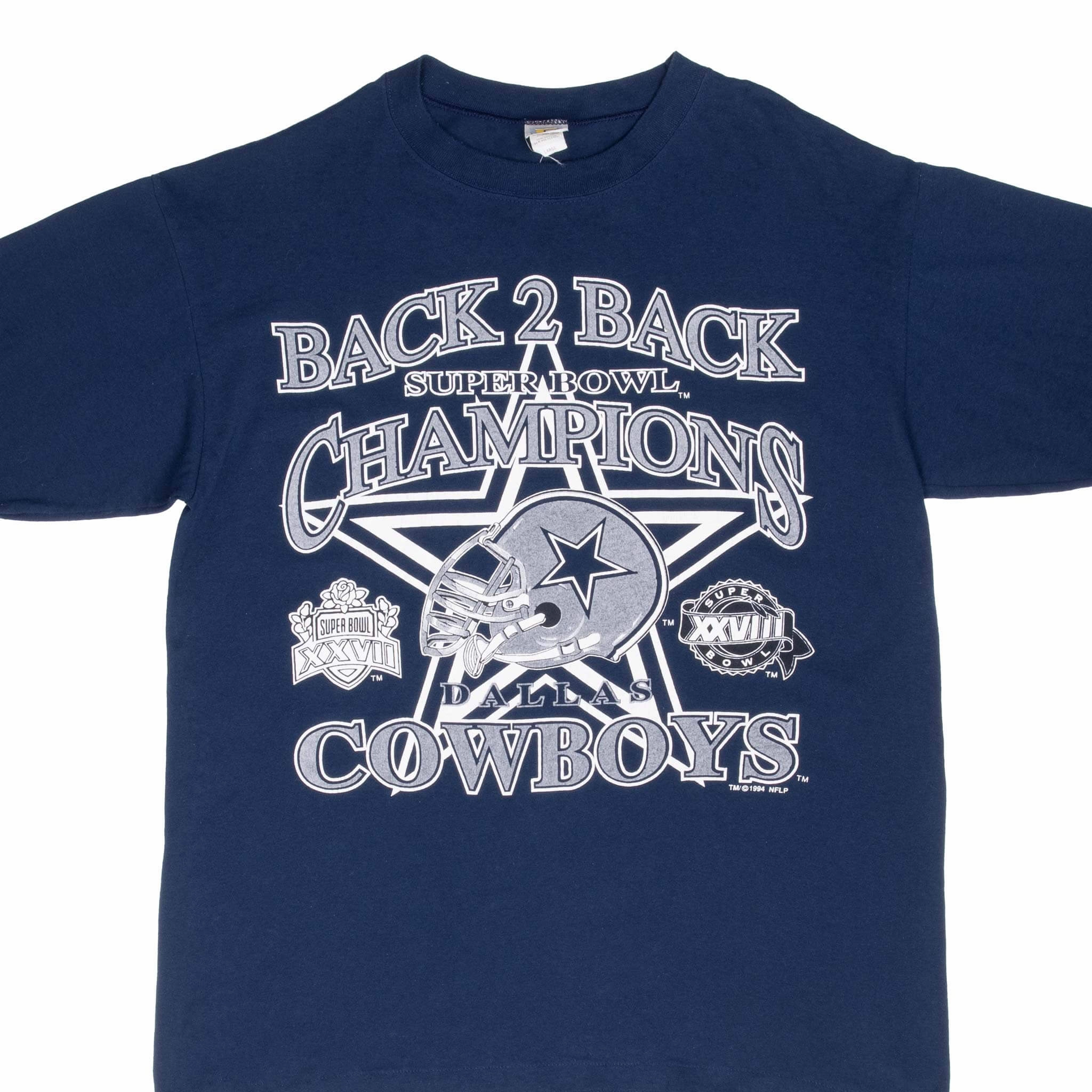 TearResistant Fabric VINTAGE NFL DALLAS COWBOYS SUPER BOWL CHAMPIONS 1994 TEE SHIRT LARGE MADE USA