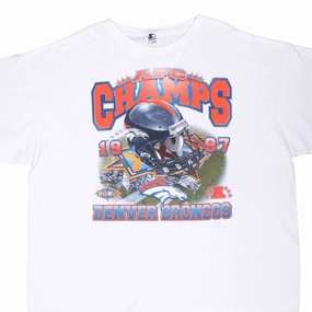 Versatile and Comfortable VINTAGE NFL DENVER BRONCOS AFC CHAMPIONS 1997 TEE SHIRT XL MADE IN USA