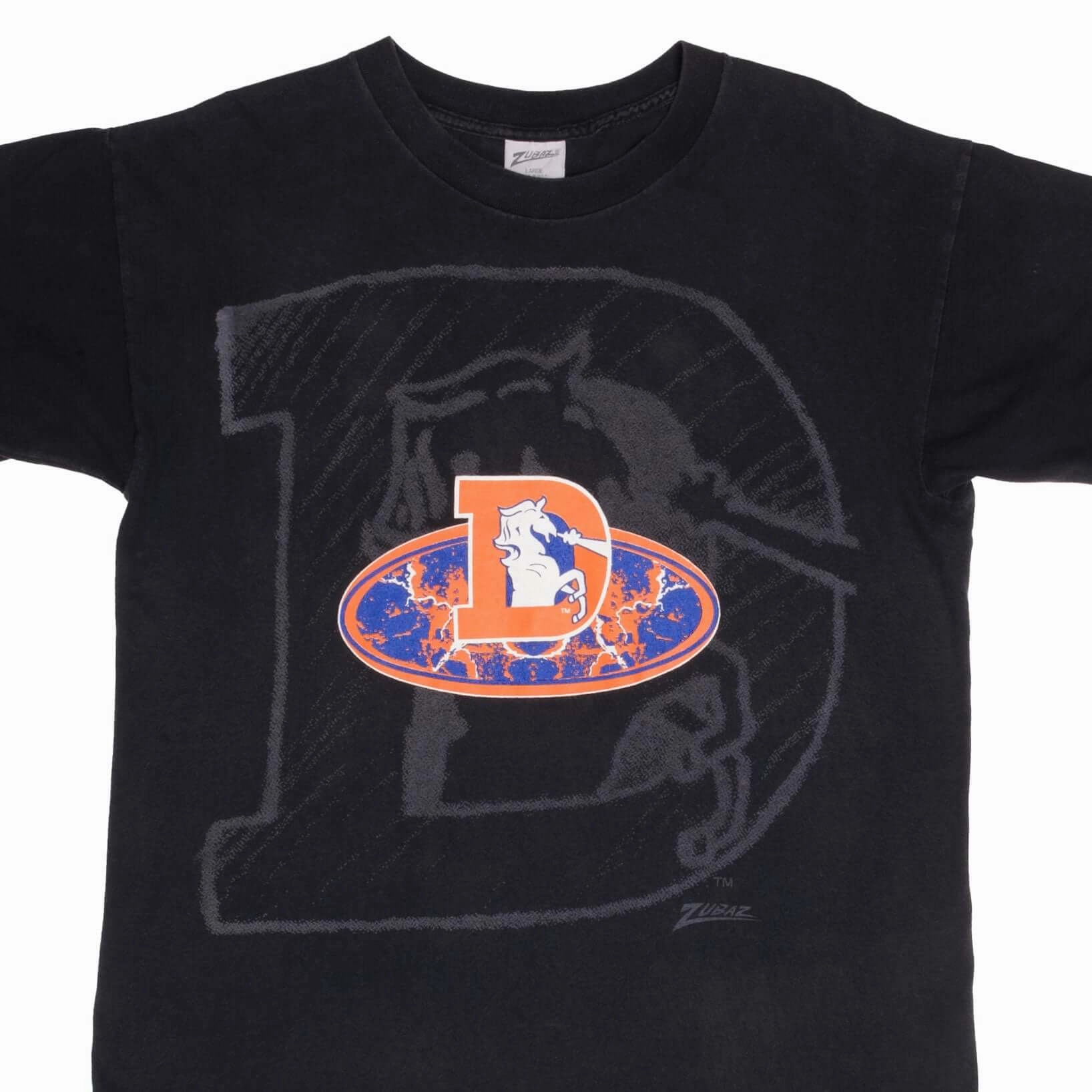 VINTAGE NFL DENVER BRONCOS TEE SHIRT 1990S SIZE LARGE MADE IN USA Eco Conscious Production Light and Comfortable