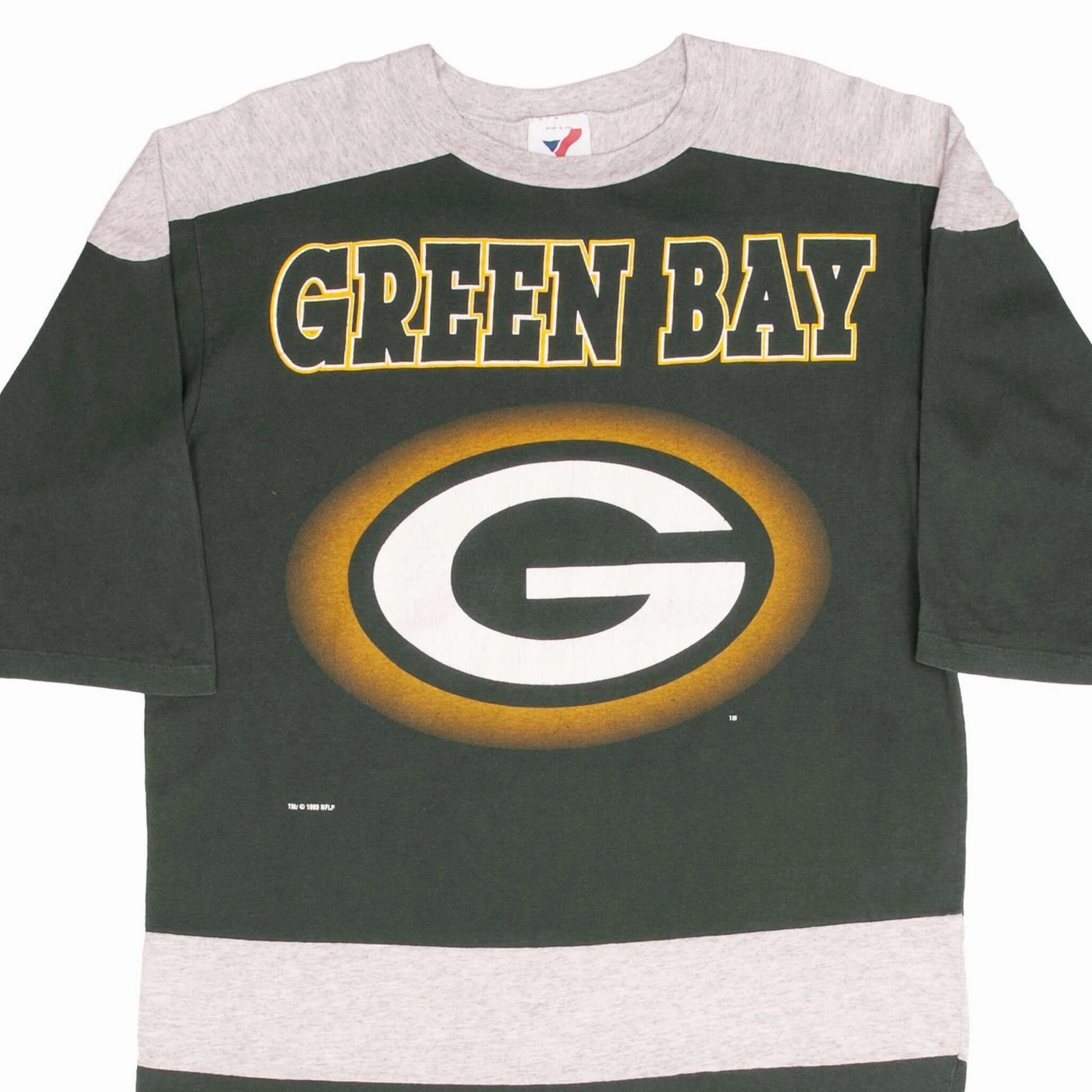 VINTAGE NFL GREEN BAY PACKERS 1993 HALF SLEEVE TEE SHIRT SIZE MEDIUM MADE IN USA Athletic Comfort Wear Essential Comfort