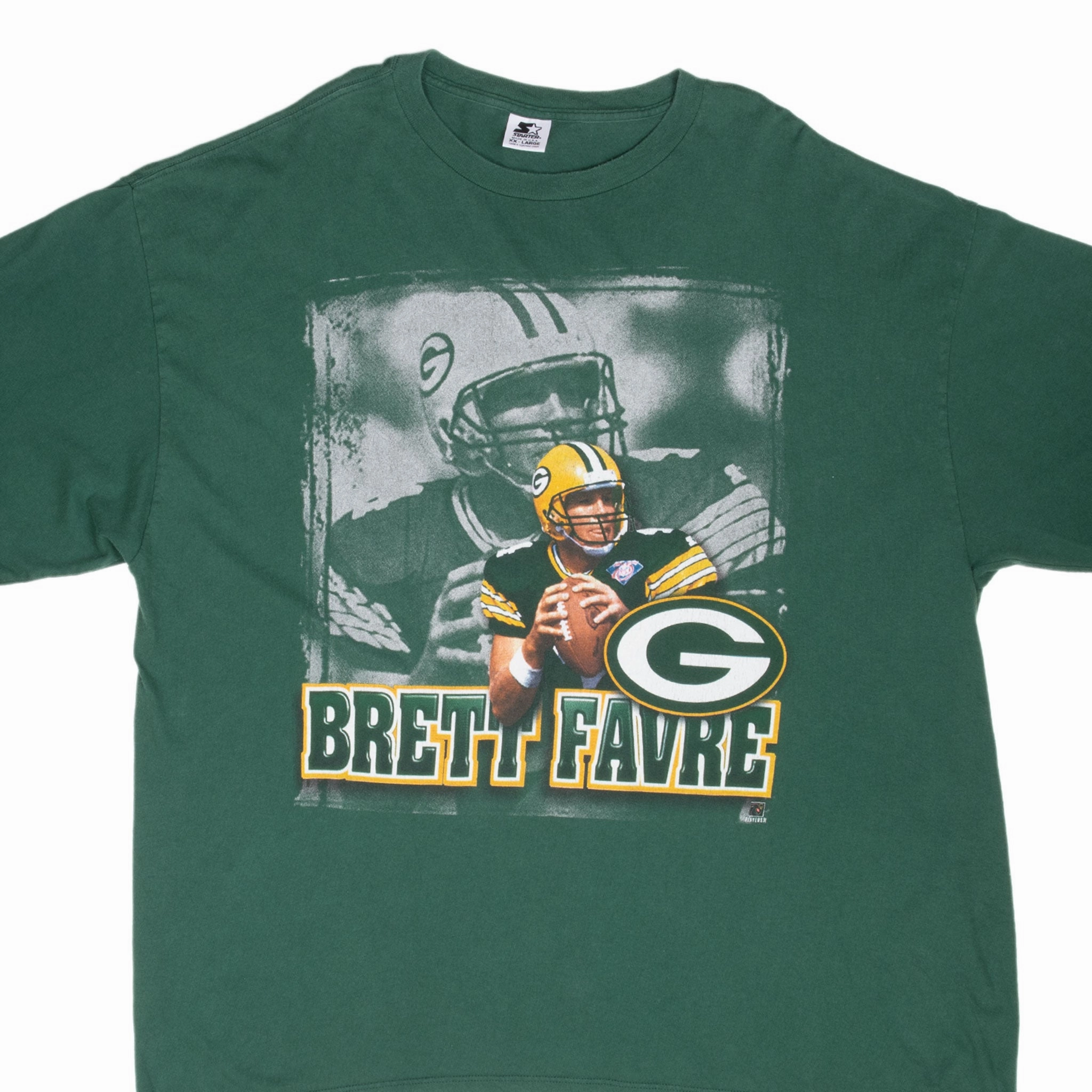 VINTAGE NFL GREEN BAY PACKERS BRETH FAVRE 1990S TEE SHIRT 2XL MADE IN USA Sporty Active Wear Cozy Look Wear
