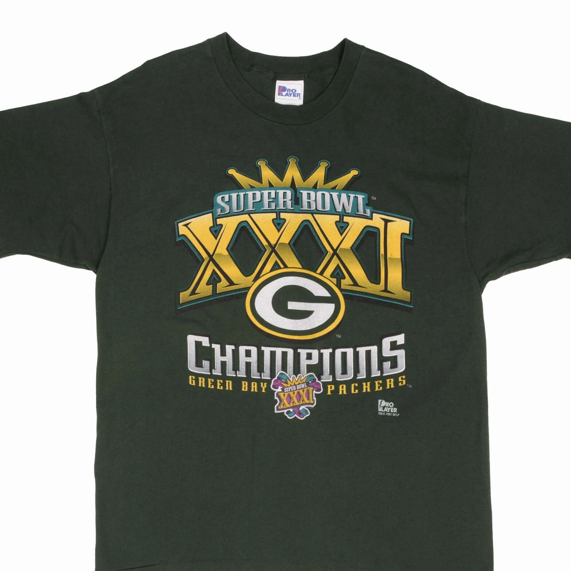 Durable Style Soft And Comfortable VINTAGE NFL GREEN BAY PACKERS SUPER BOWL CHAMPIONS 1997 TEE SHIRT LARGE MADE USA