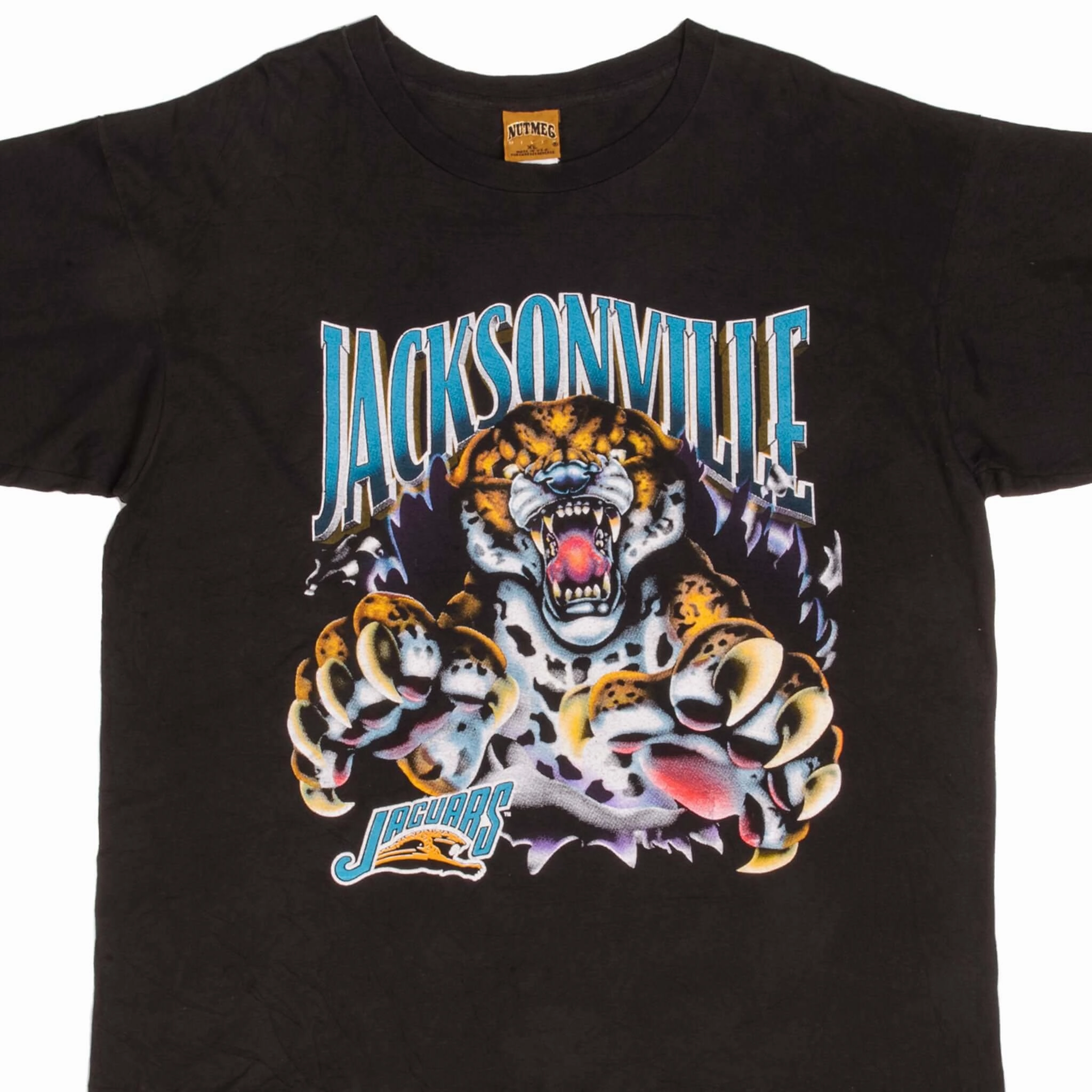 VINTAGE NFL JACKSONVILLE JAGUARS TEE SHIRT 1993 SIZE XL MADE IN USA Adjustable Fit