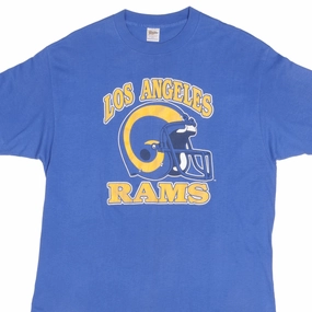 Fashion-Ready Timeless casual wear VINTAGE NFL LOS ANGELES RAMS TEE SHIRT 1980S SIZE LARGE MADE IN USA