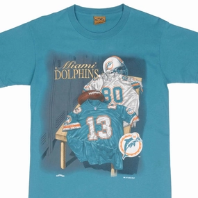 VINTAGE NFL MIAMI DOLPHINS 1995 TEE SHIRT SIZE MEDIUM MADE IN USA EcoConscious Processing Breathable mesh panel