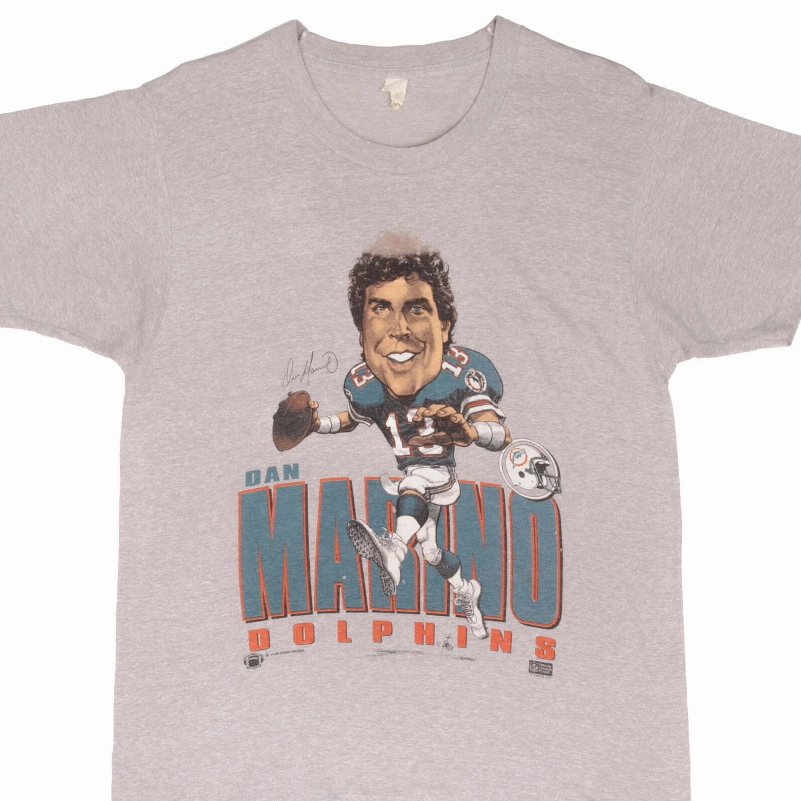 VINTAGE NFL MIAMI DOLPHINS DAN MARINO 1987 TEE SHIRT SIZE MEDIUM MADE IN USA timeless Weekend Style Trend