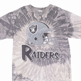 VINTAGE NFL OAKLAND RAIDERS 1990S TIE DYE TEE SHIRT XL Beachwear