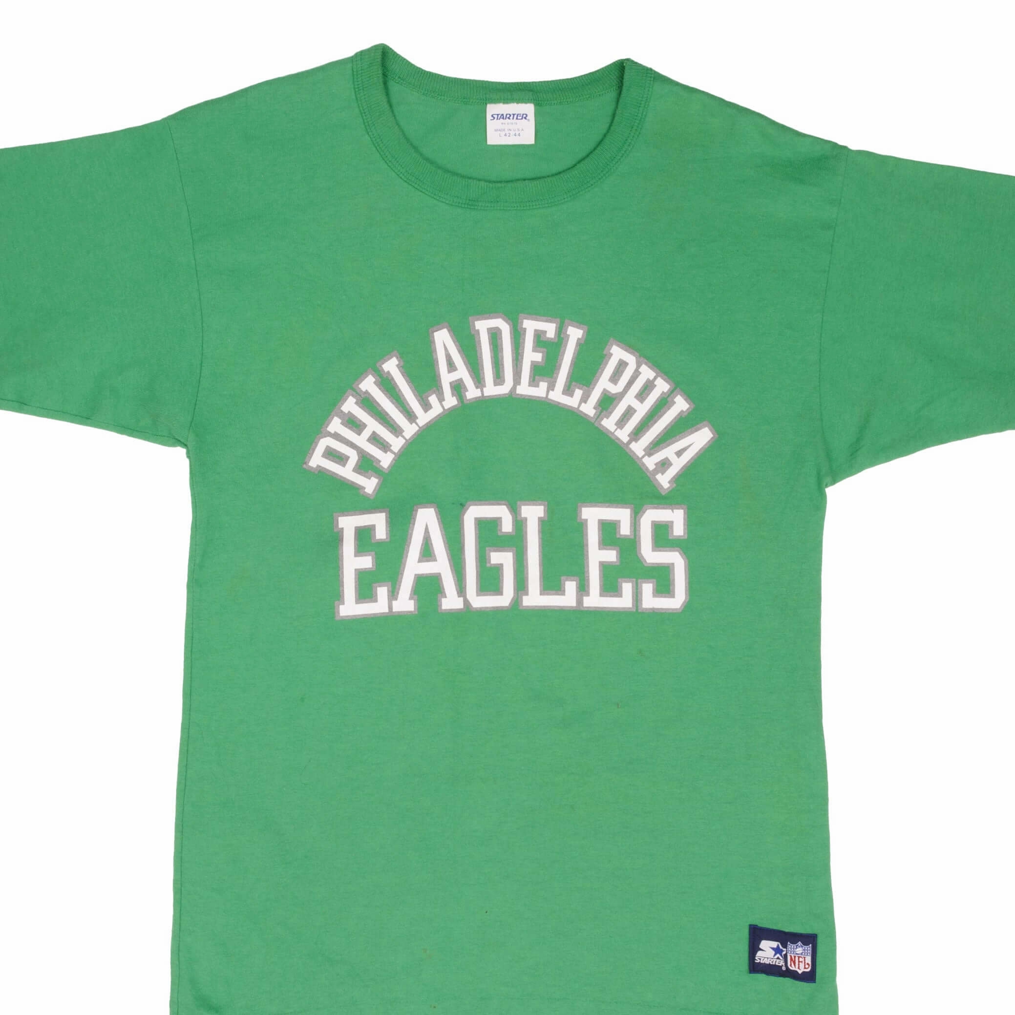 Crew Neck Design VINTAGE NFL PHILADELPHIA EAGLES 1980S STARTER TEE SHIRT SIZE MEDIUM MADE IN USA