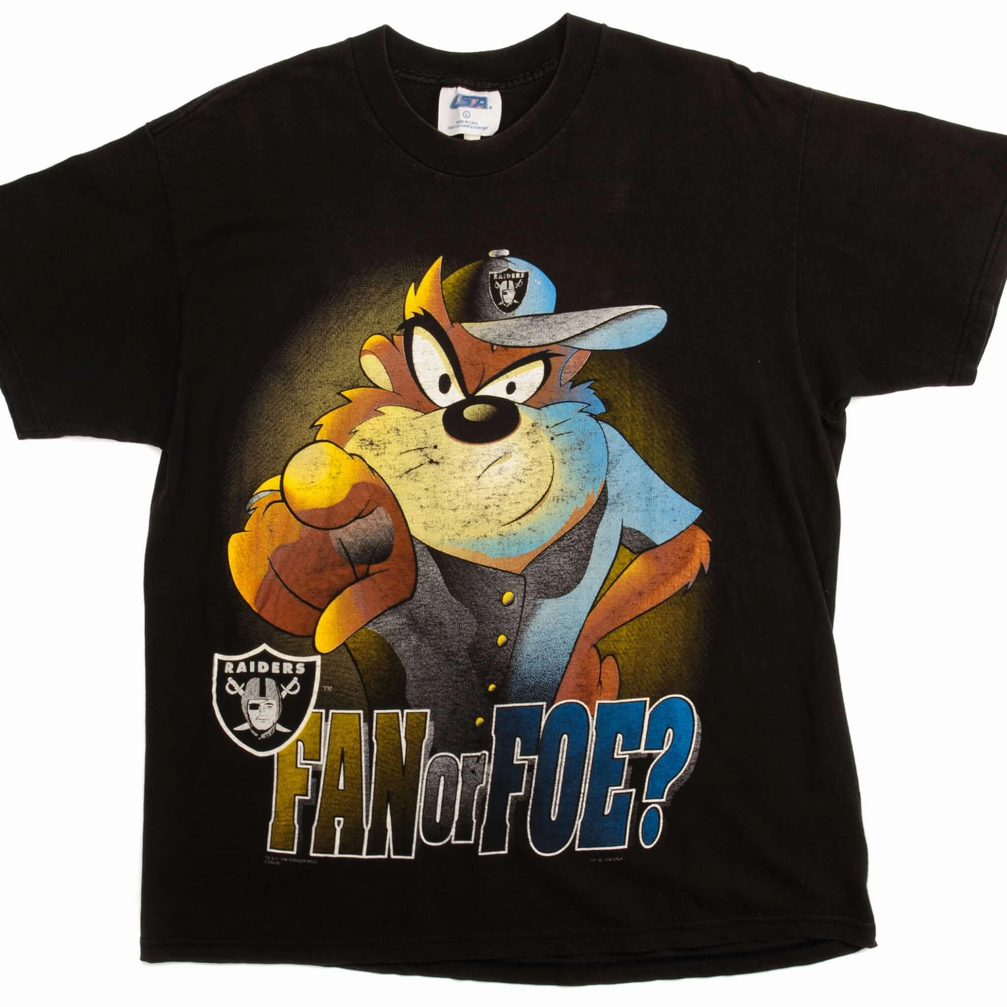 VINTAGE NFL RAIDERS TEE SHIRT 1996 SIZE LARGE MADE IN USA Easy and Relaxed