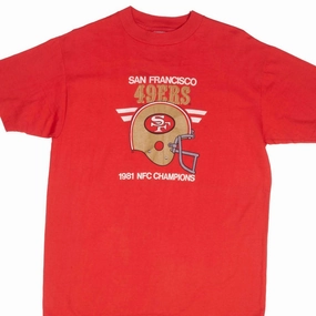 Quick Comfort Wear VINTAGE NFL SAN FRANCISCO 49ERS NFC CHAMPIONS 1981 TEE SHIRT LARGE MADE IN USA