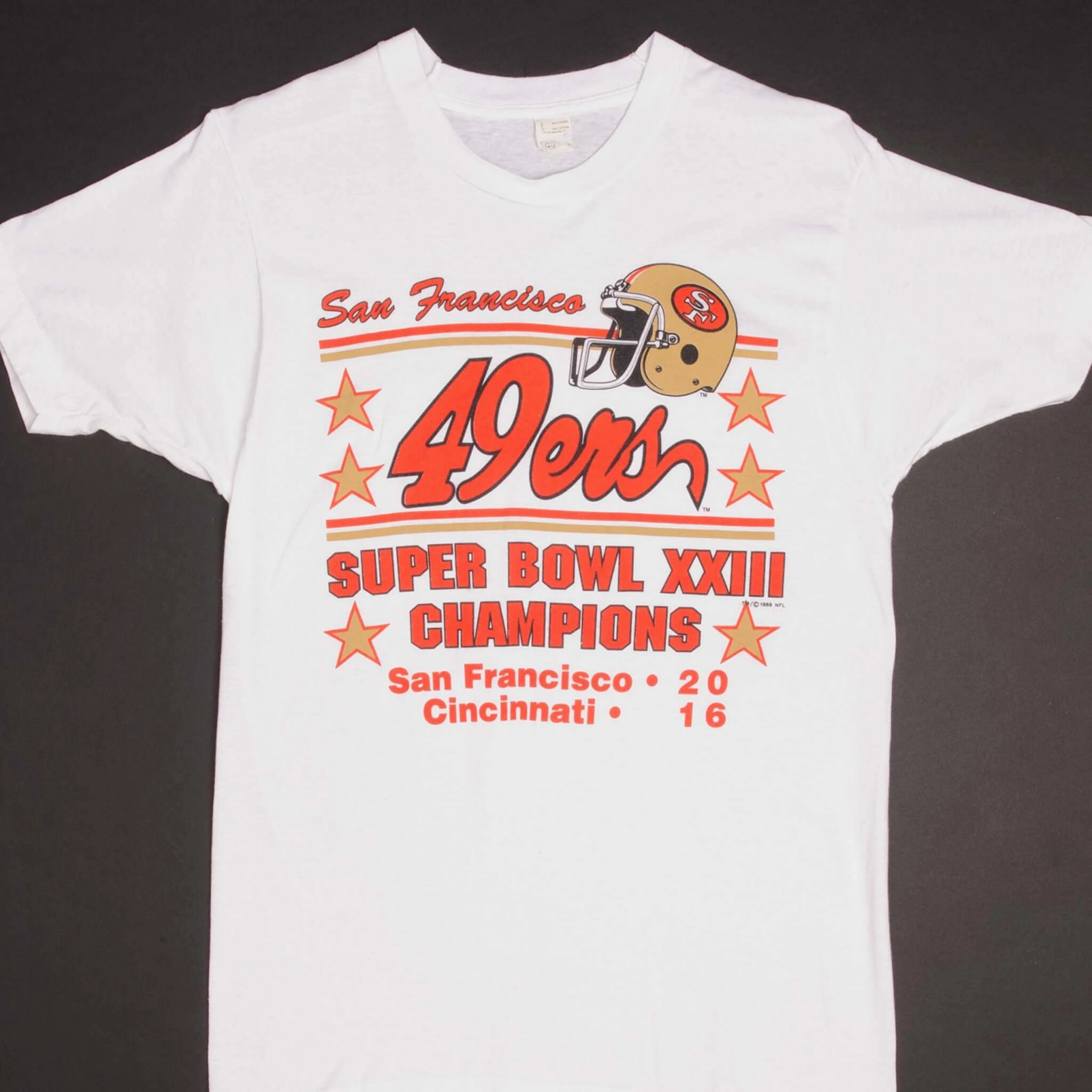 Relaxed Wearable VINTAGE NFL SAN FRANCISCO 49ERS SUPER BOWL CHAMPS 1988 TEE SHIRT SMALL MADE USA