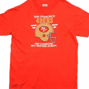 VINTAGE NFL SAN FRANCISCO 49ERS TEE SHIRT 1981 SIZE LARGE MADE IN USA Long Lasting Color Quick Dry Wear