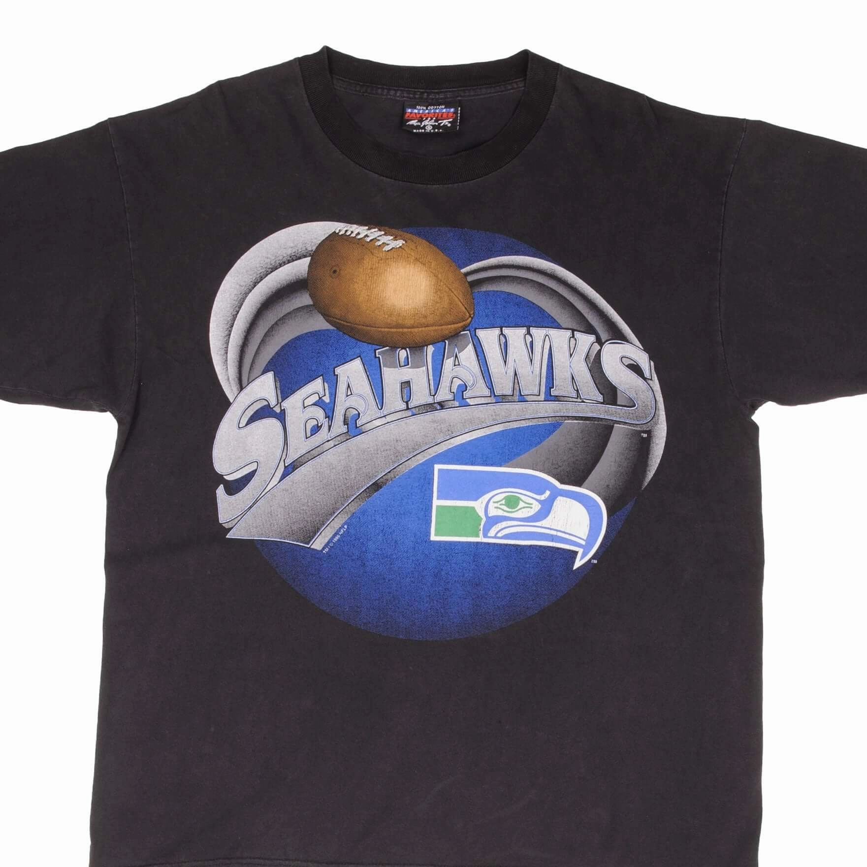 Casual Statement Hypoallergenic fabric VINTAGE NFL SEATTLE SEAHAWKS 1996 TEE SHIRT SIZE XL MADE IN USA