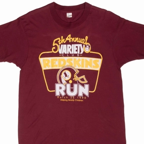 Quality Layer Active Comfort Wear VINTAGE NFL WASHINGTON REDSKINS 5TH ANNUAL RUN 1990 TEE SHIRT MEDIUM MADE IN USA