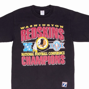 VINTAGE NFL WASHINGTON REDSKINS NFC CHAMPIONS 1991 TEE SHIRT MEDIUM MADE IN USA Men's masculinity