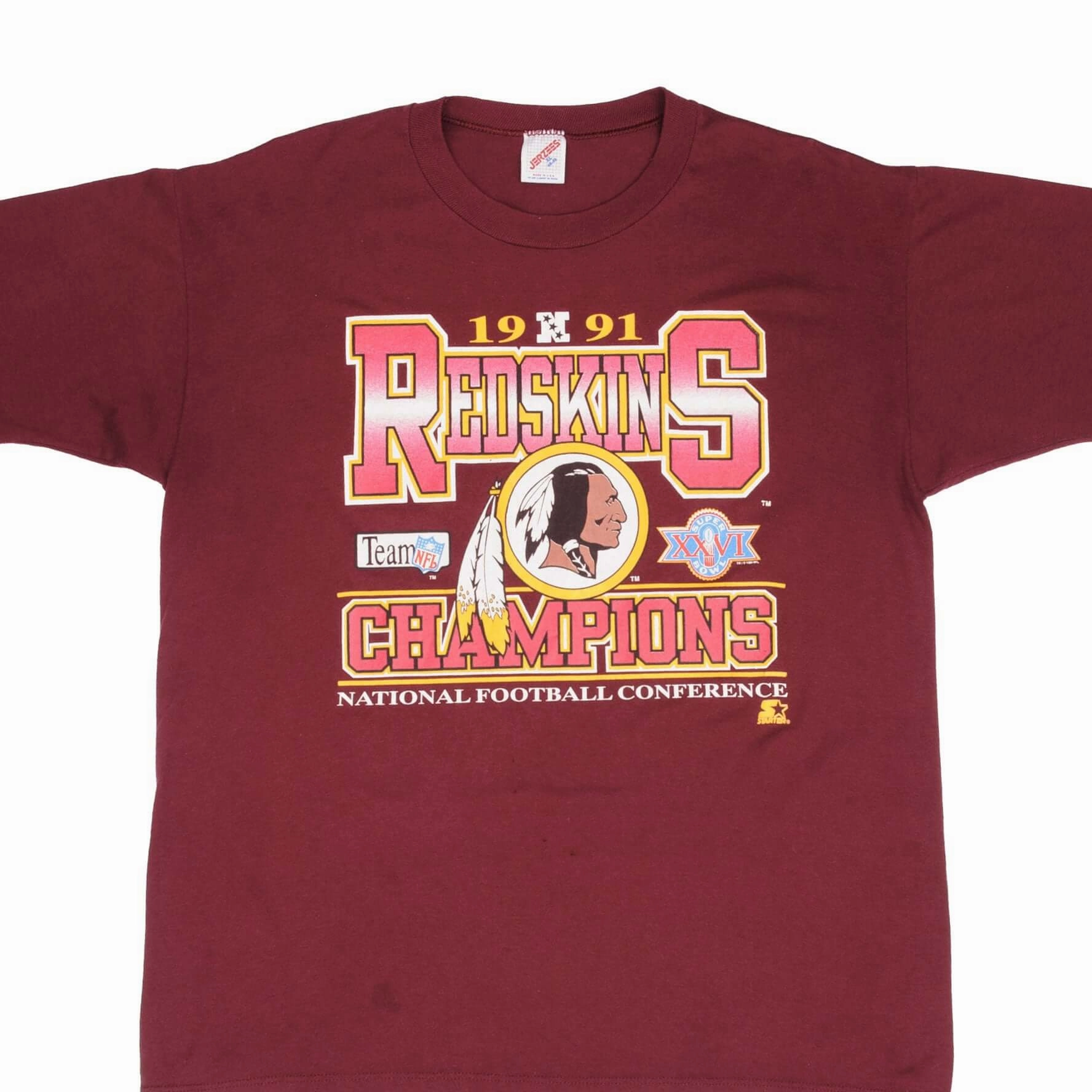 Comfort Style VINTAGE NFL WASHINGTON REDSKINS NFC CHAMPIONS 1991 TEE SHIRT SIZE XL MADE IN USA