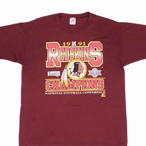 Comfort Style VINTAGE NFL WASHINGTON REDSKINS NFC CHAMPIONS 1991 TEE SHIRT SIZE XL MADE IN USA