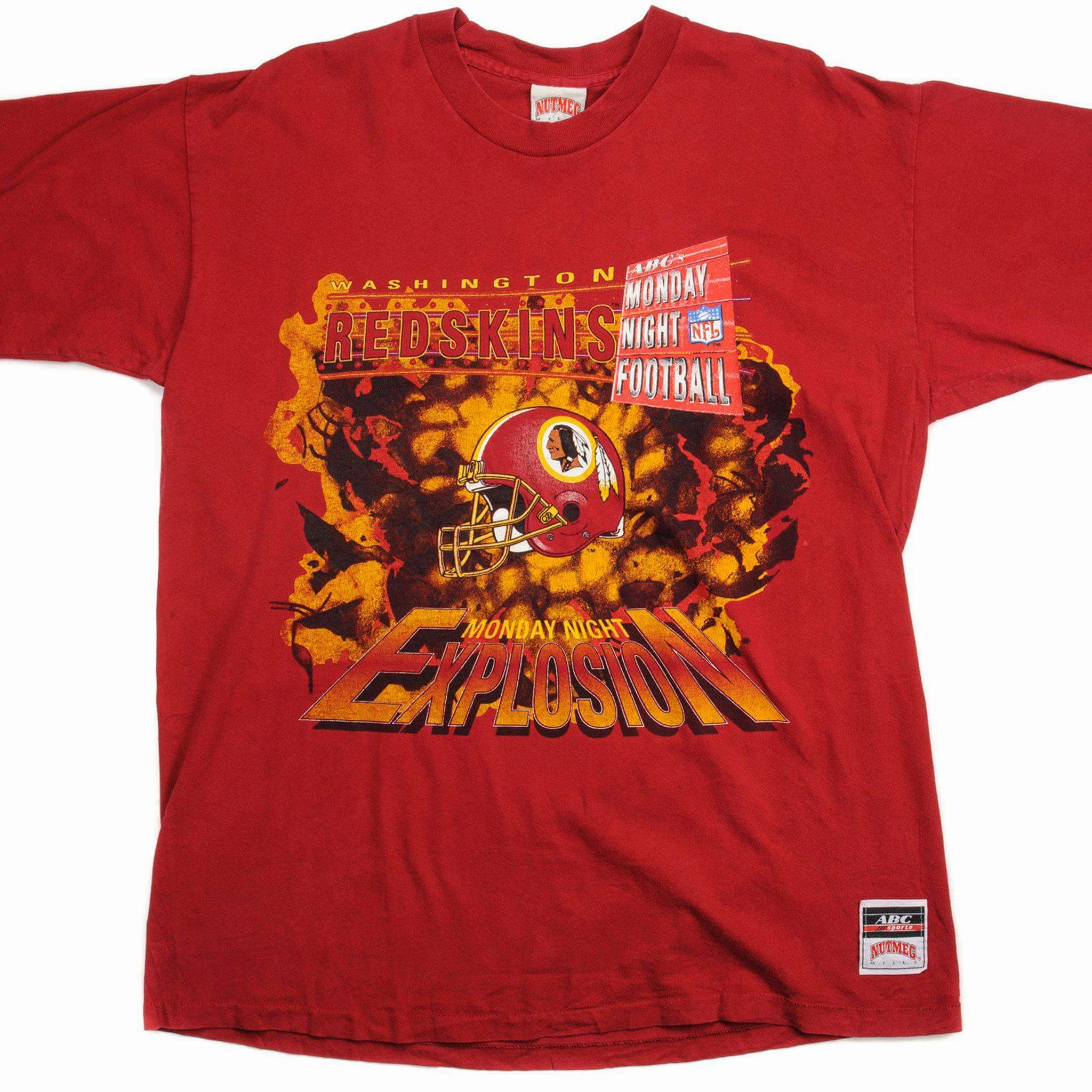 VINTAGE NFL WASHINGTON REDSKINS TEE SHIRT SIZE XL MADE IN USA Quick Release Hem