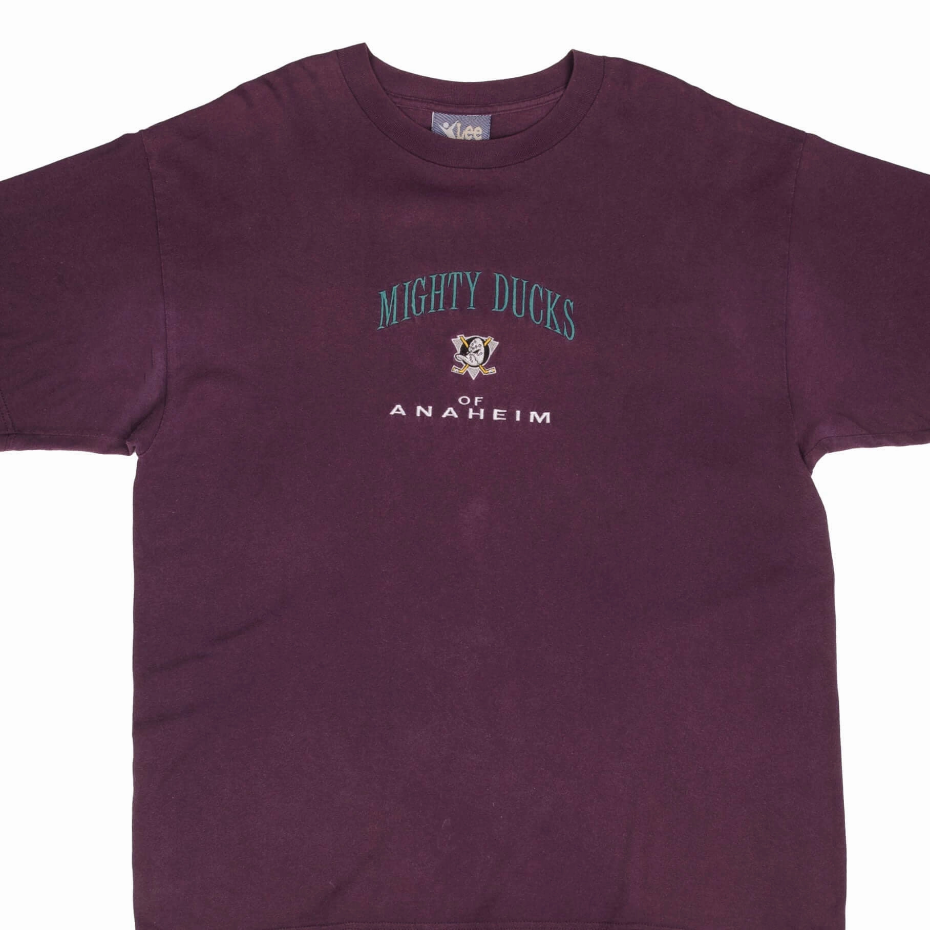 VINTAGE NHL ANAHEIM MIGHTY DUCKS EMBROIDERED TEE SHIRT 1990S XL MADE IN USA Sleek Waist Simple Comfort