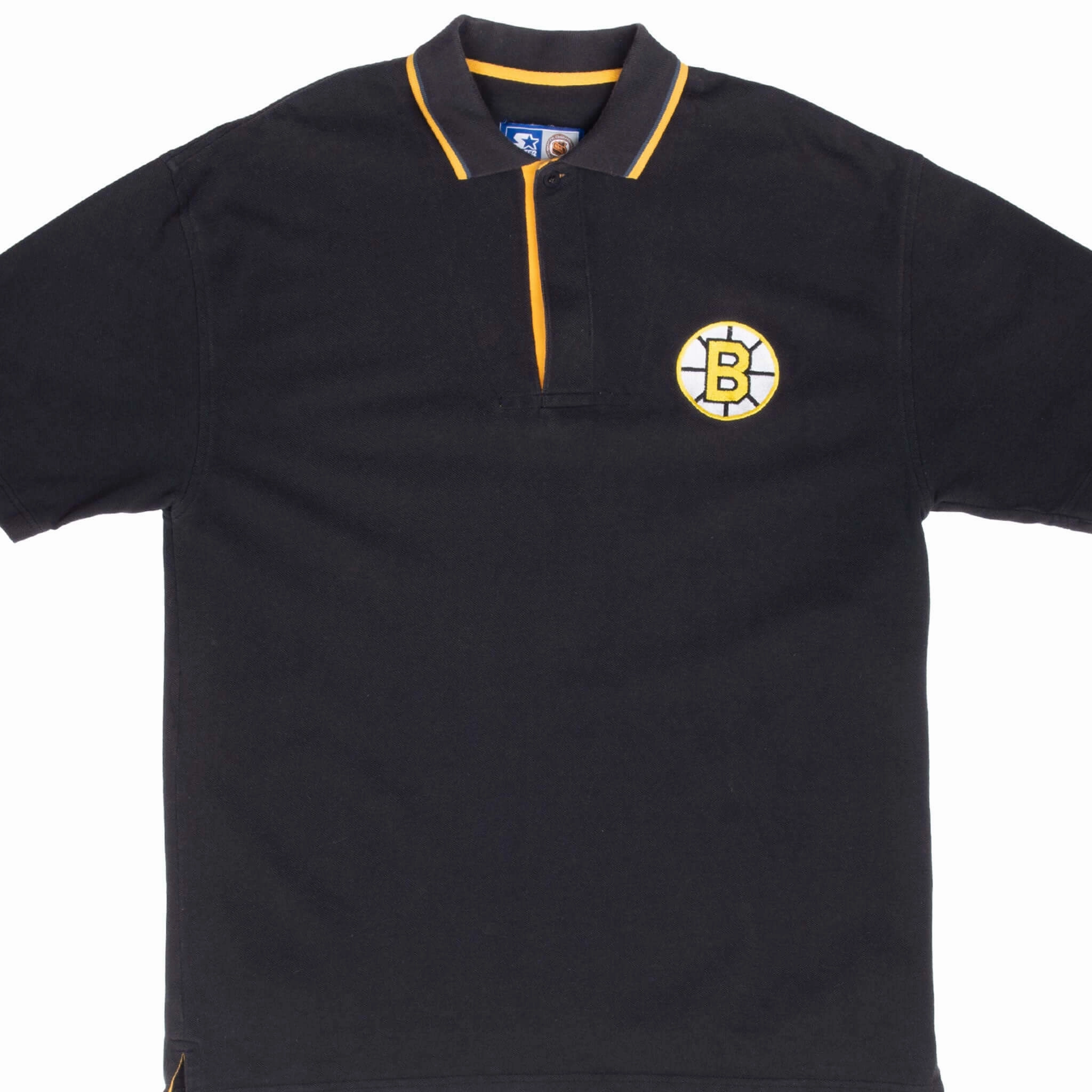 Comfort Stretch Wear Button Down VINTAGE NHL BOSTON BRUINS STARTER POLO SHIRT 1990S LARGE