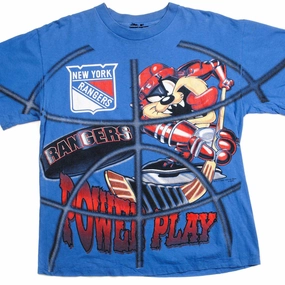 Light and Comfortable VINTAGE NHL NEW YORK RANGERS LOONEY TUNES TAZ TEE SHIRT SIZE LARGE