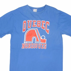 Wrinkle-Free Minimal Fit VINTAGE NHL QUEBEC NORDIQUES 1988 TEE SHIRT SIZE LARGE MADE IN CANADA