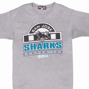 semi-formal style Bohemian VINTAGE NHL SAN JOSE SHARKS TEE SHIRT 1990S SIZE LARGE
