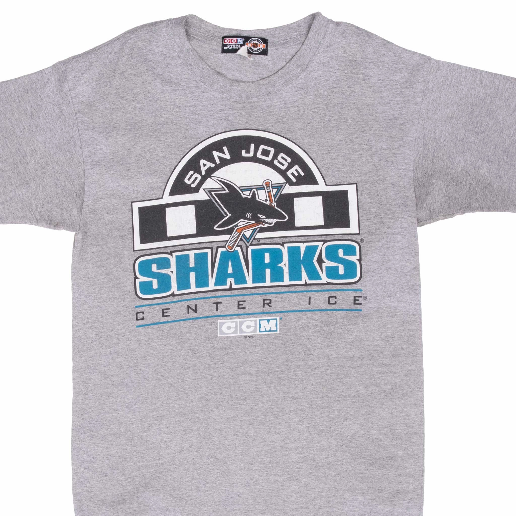 semi-formal style Bohemian VINTAGE NHL SAN JOSE SHARKS TEE SHIRT 1990S SIZE LARGE