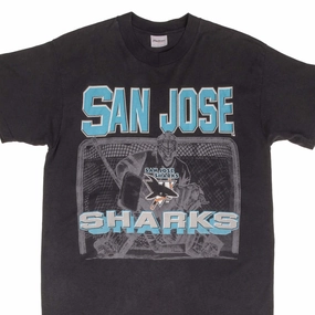 Cool Fit Perfect for Vacation VINTAGE NHL SAN JOSE SHARKS TEE SHIRT 1990S SIZE MEDIUM MADE IN USA