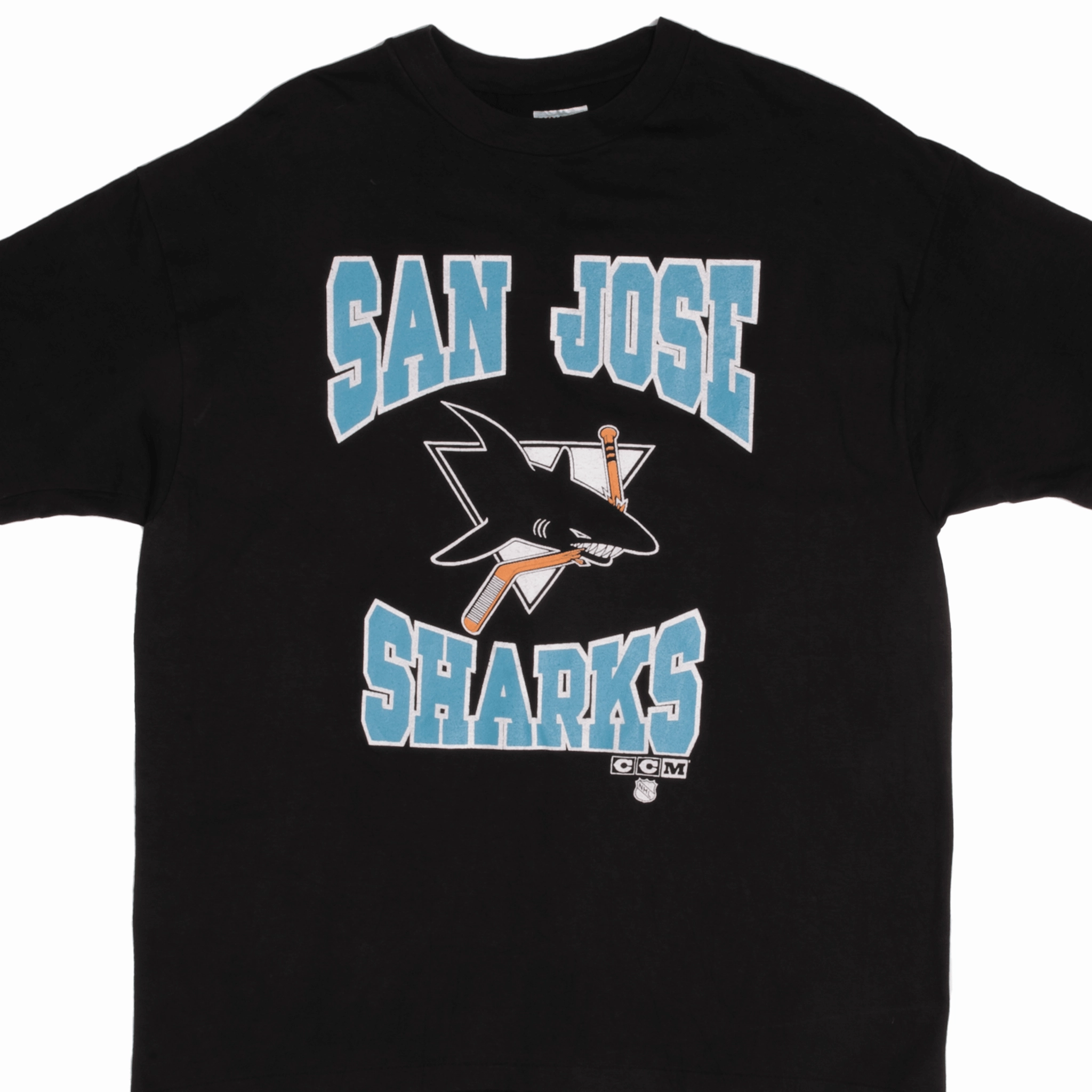 VINTAGE NHL SAN JOSE SHARKS TEE SHIRT 1990S SIZE XL MADE IN USA Sporty Design