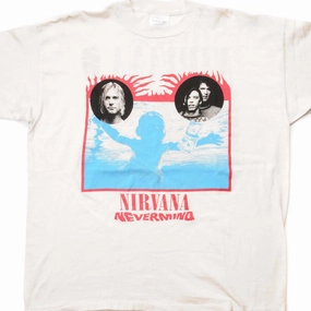 Abrasion Resistant Fabric VINTAGE NIRVANA NEVERMIND EUROPEAN TOUR TEE SHIRT 1990S SIZE LARGE MADE IN USA