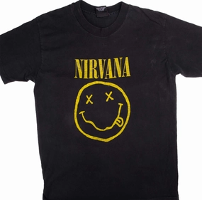 VINTAGE NIRVANA TEE SHIRT 90S SIZE MEDIUM MADE IN USA Travel convenience