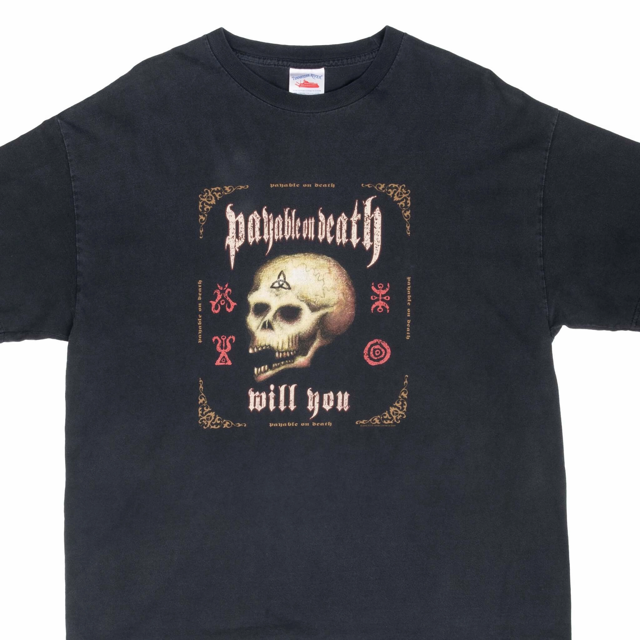 Cool Vibes Cozy Stretch Fit VINTAGE PAYABLE ON DEATH POD WILL YOU 2000S TEE SHIRT XL