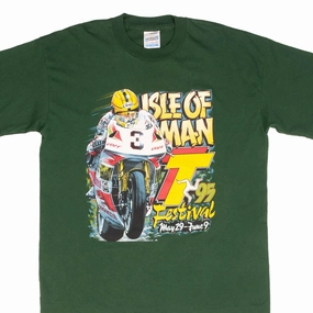 VINTAGE RACING MOTO GP ISLE OF MAN TOURIST TROPHY 1995 TEE SHIRT SIZE LARGE Thermal Regulation Layer