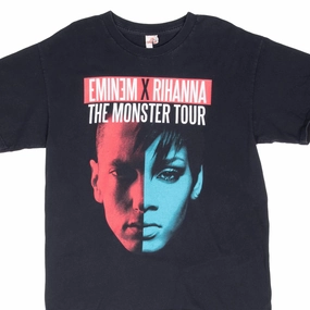 VINTAGE RAP EMINEM X RIHANNA MONSTER TOUR 2014 TEE SHIRT MEDIUM Comfy Waistband Cozy Essentials