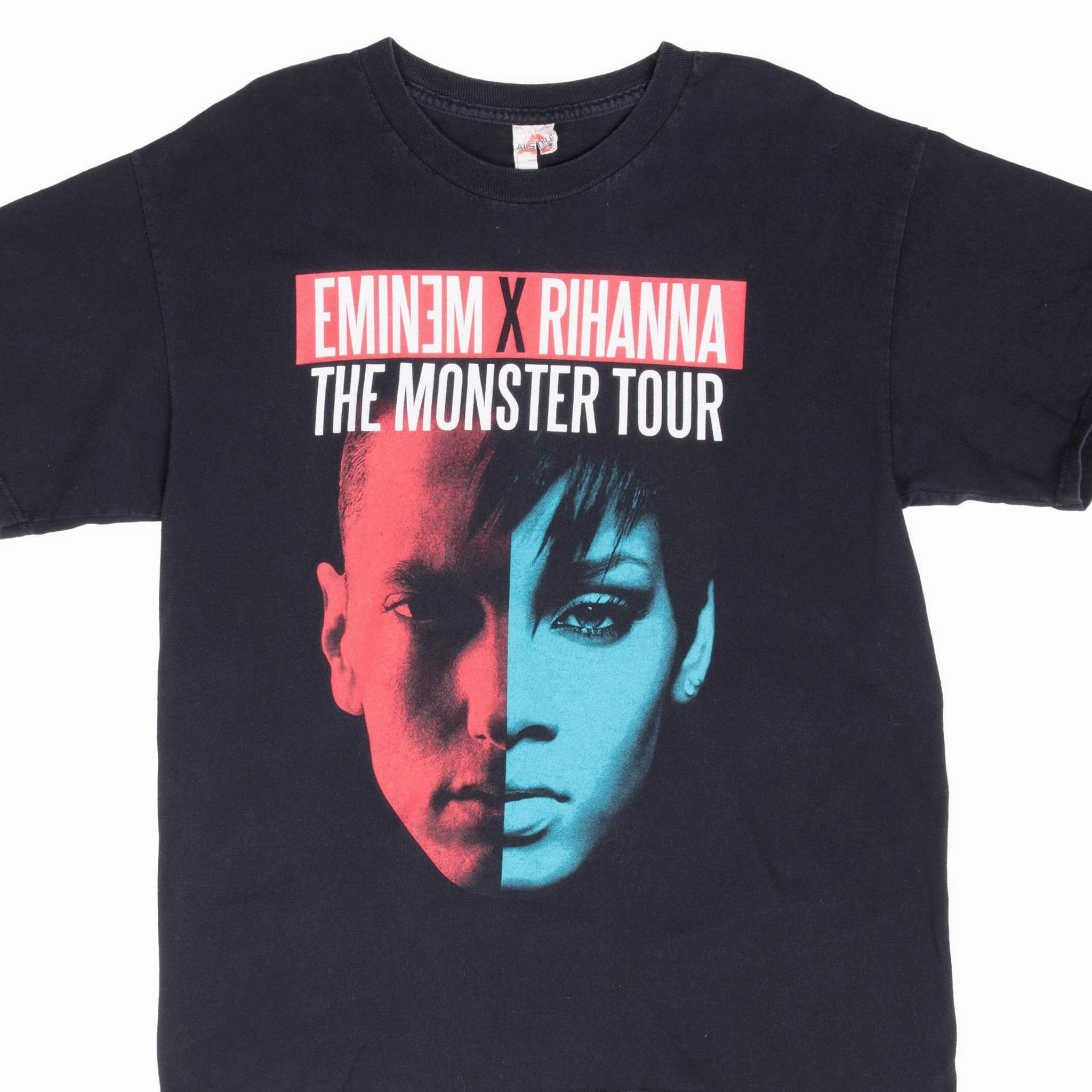VINTAGE RAP EMINEM X RIHANNA MONSTER TOUR 2014 TEE SHIRT MEDIUM Comfy Waistband Cozy Essentials