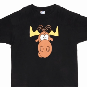 VINTAGE RICKY AND BULLWINKLE TACO BELL TEE SHIRT 1993 2XL MADE USA soft fit Minimal Fit