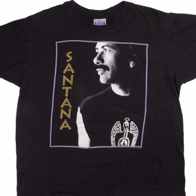 Tight Fit VINTAGE SANTANA TOUR 1990 TEE SHIRT SIZE LARGE MADE IN USA