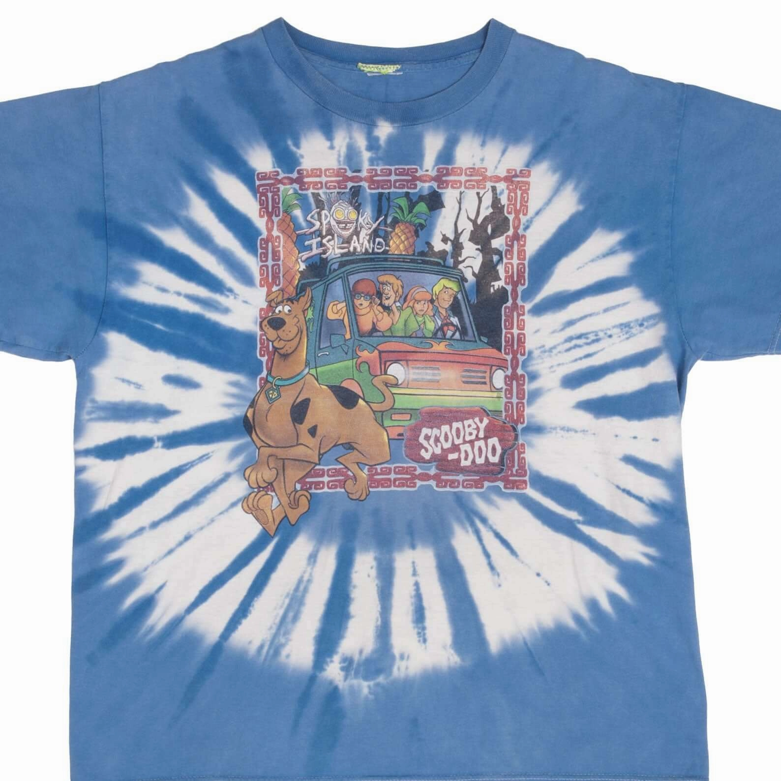 VINTAGE SCOOBY DOO TIE DYE TEE SHIRT 1990S SIZE LARGE Active Fit Cozy Style
