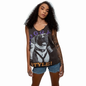 Multi Panel Design VINTAGE SNOOP DOGG SLEEVELESS TEE SHIRT SIZE LARGE 1990s