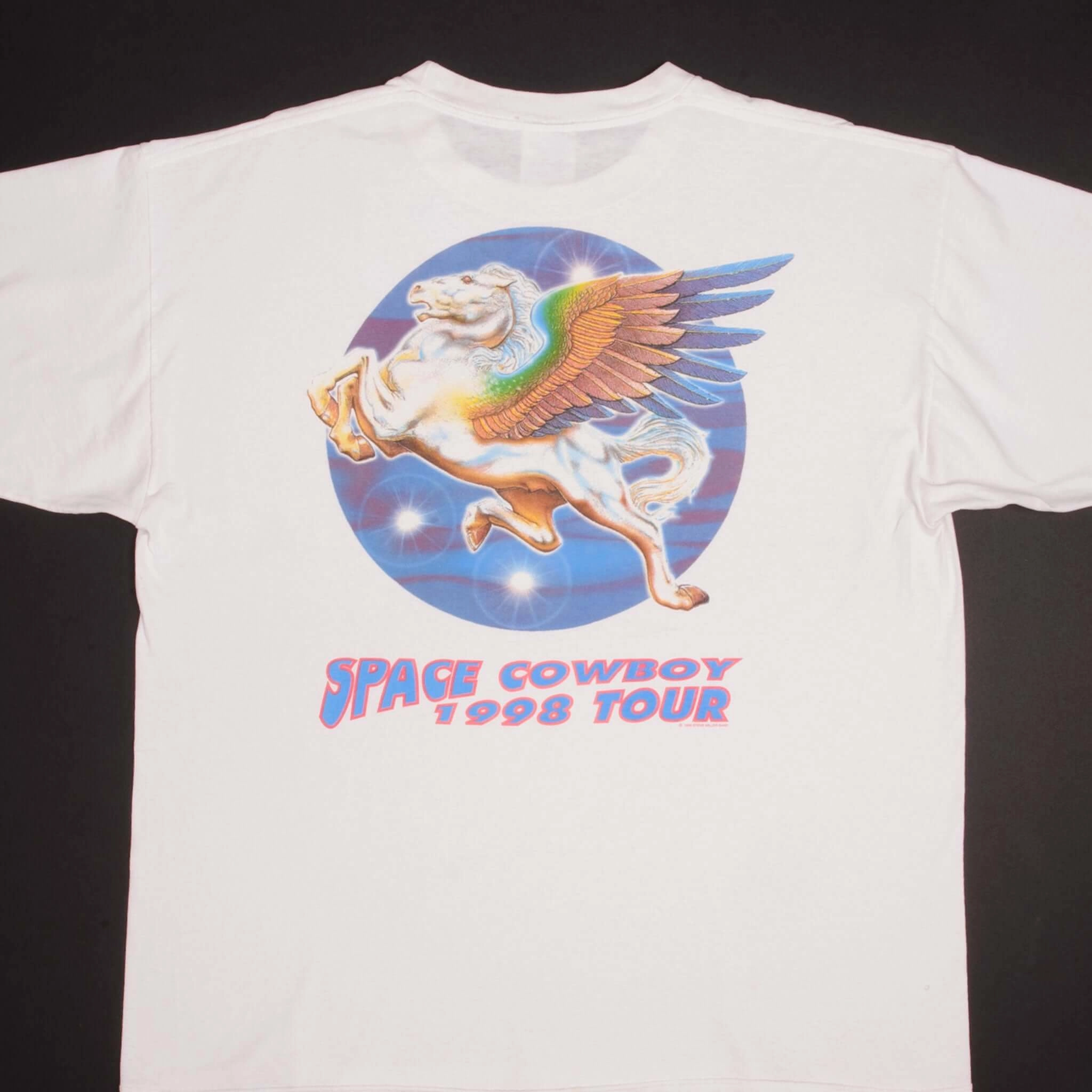 Timeless Look Wear Reversible Design Concept VINTAGE STEVE MILLER BAND SPACE COWBOY TOUR TEE SHIRT 1998  SIZE XL