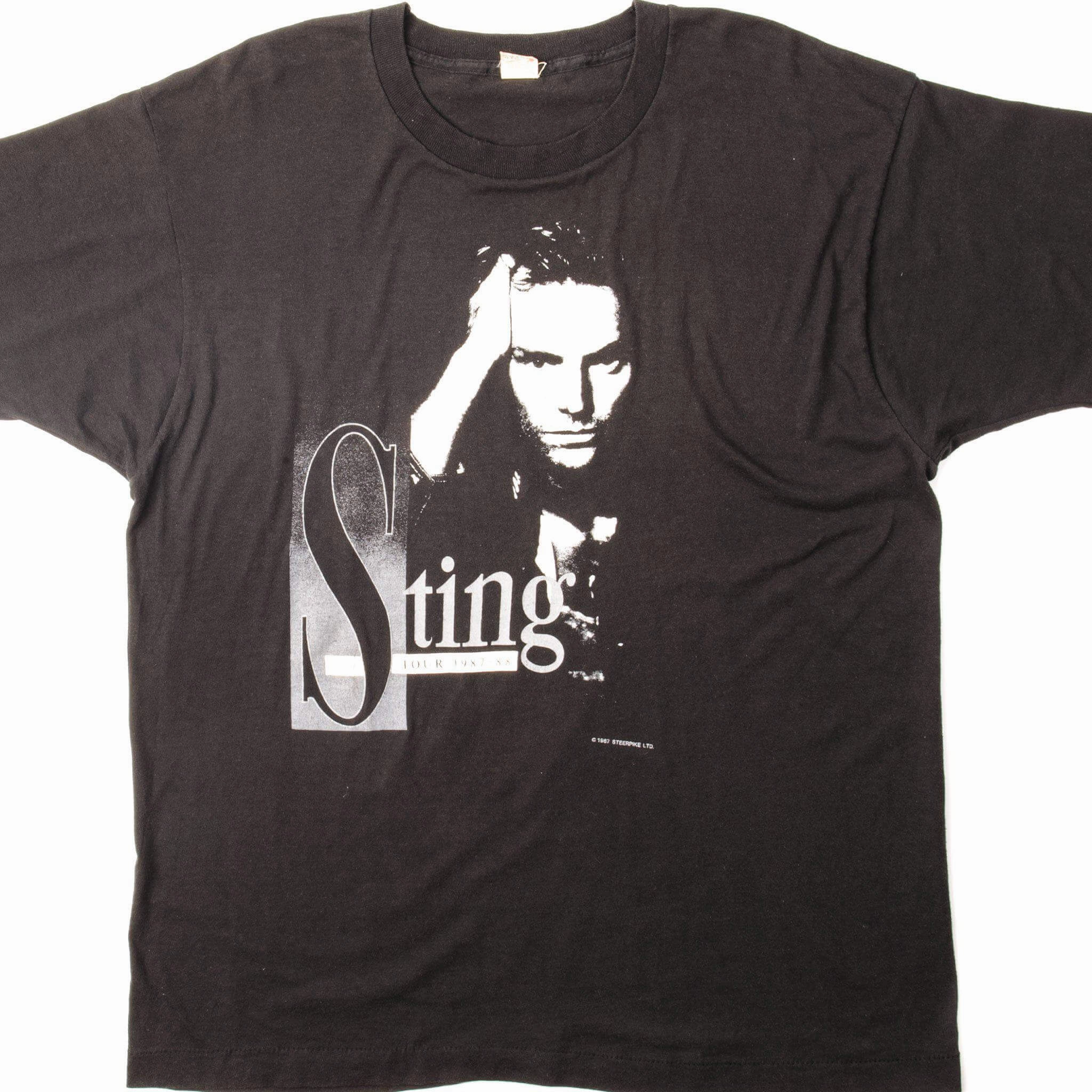 VINTAGE STING TOUR 1987-88 TEE SHIRT SIZE LARGE MADE IN USA Minimal Fit Flexible Fit